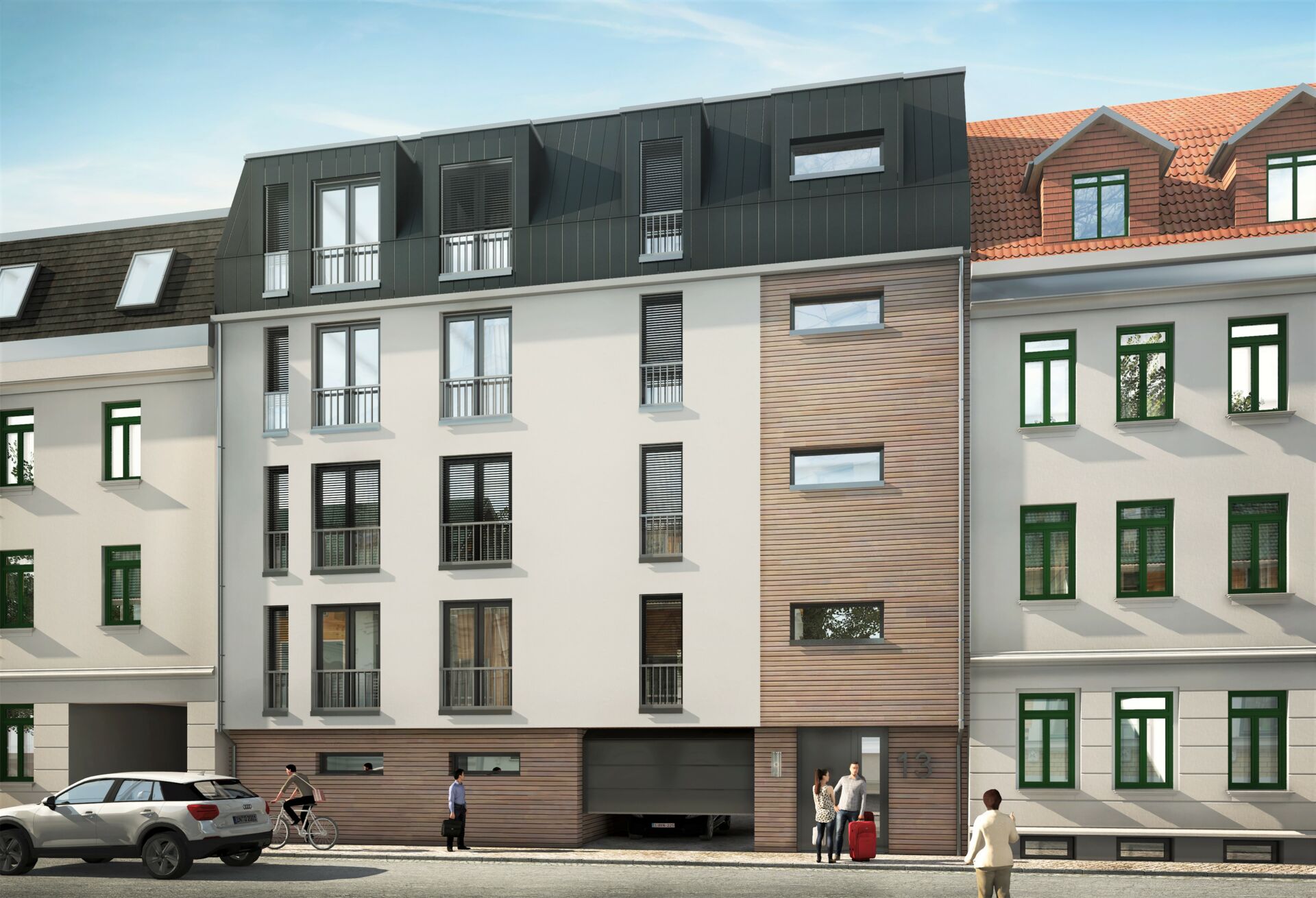 MFH Entwurfsplanung zur Baulückenschließung in Leipzig - Bild 2
